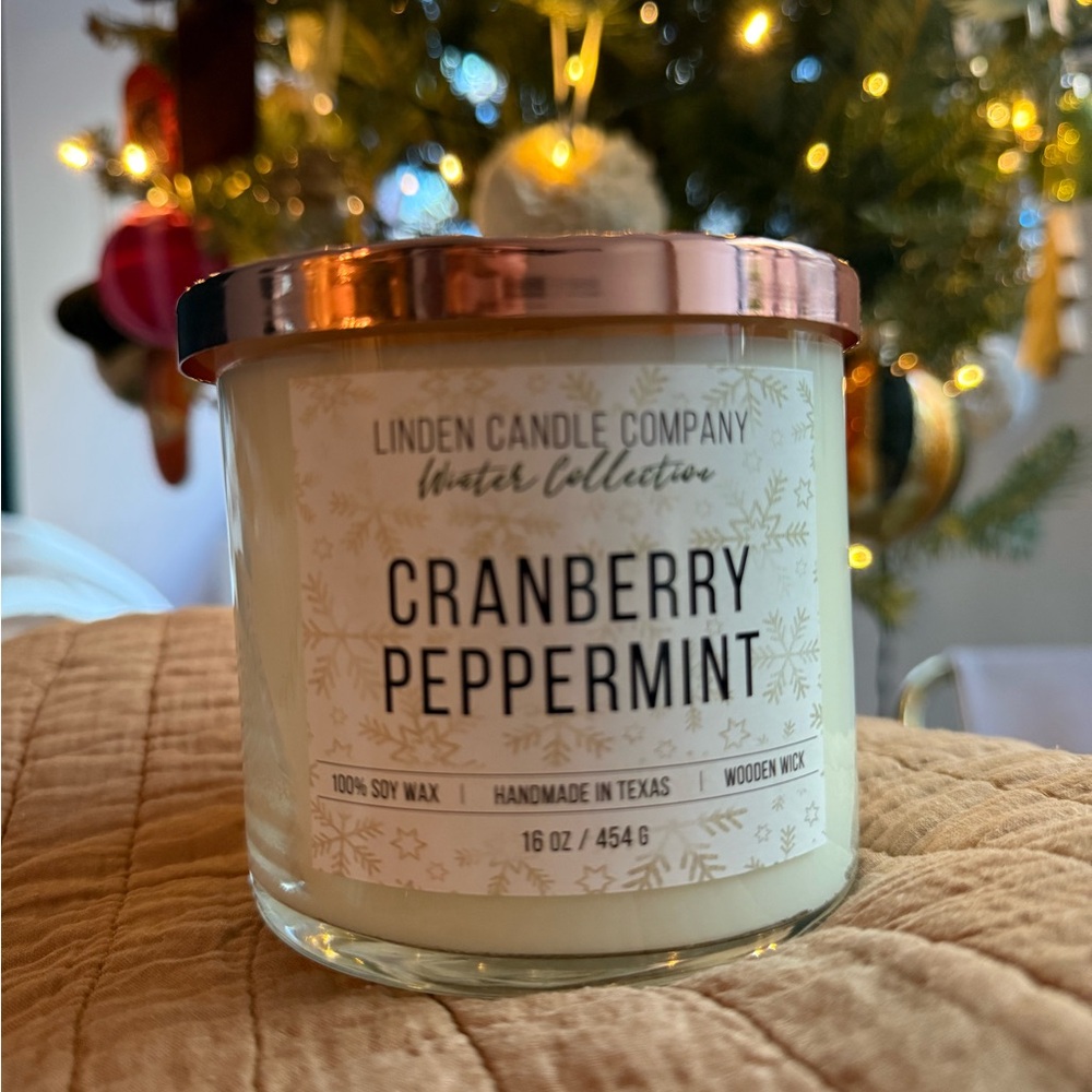 Cranberry Peppermint Candle - Cream